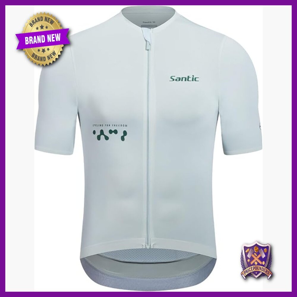 Men's Cycling Jersey Short Sleeve UPF 50+ Full Zipper with Pockets